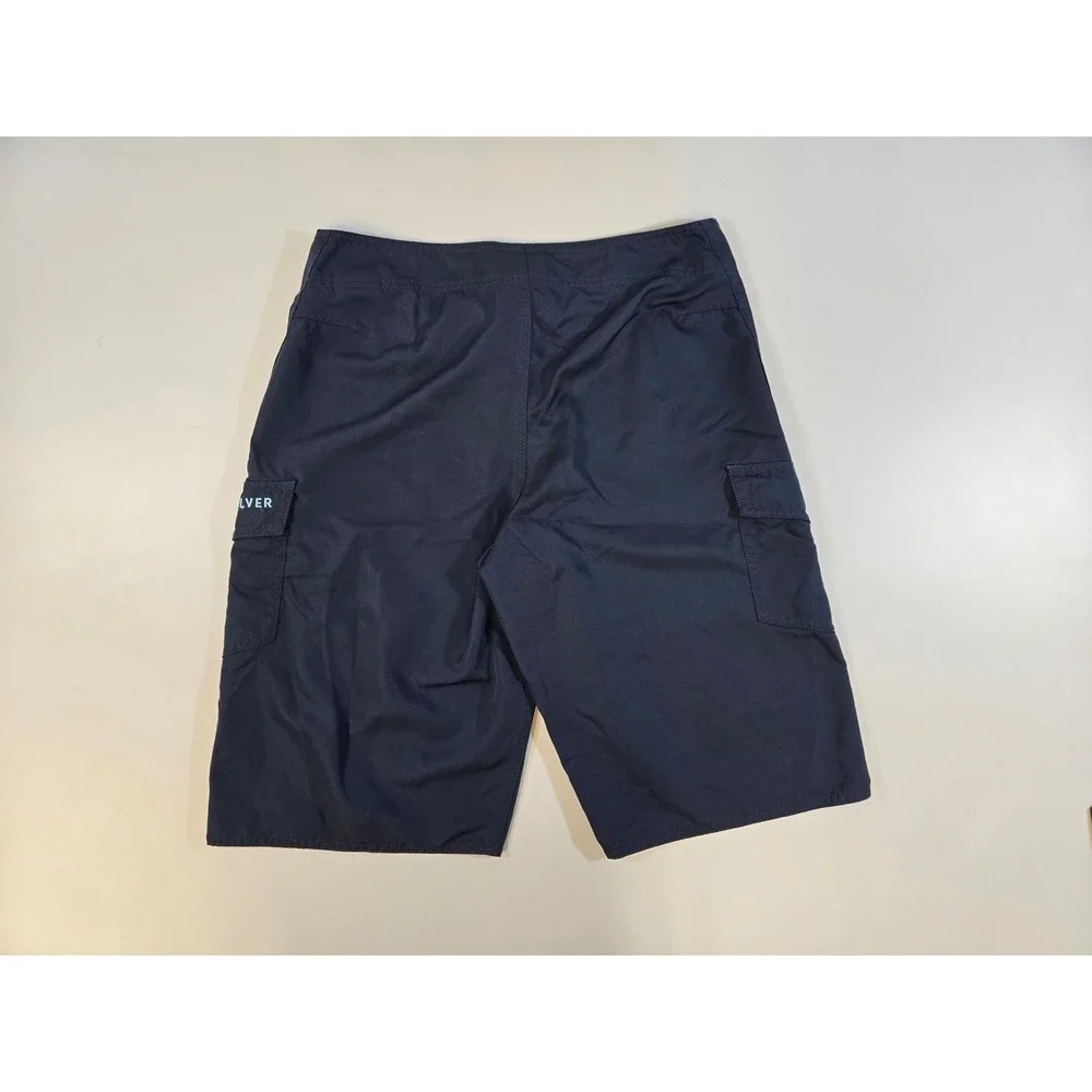 Quiksilver Mens Navy Cargo Board Shorts Swim Trunks Size 30‎ AQBBS03072